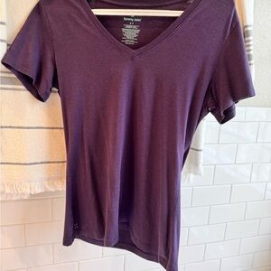 Tommy John Women's Deep Purple V-Neck Tee